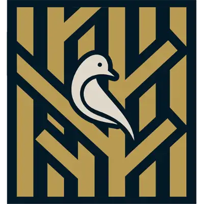 Birch Trees and Bird Logo Icon